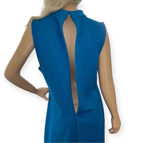Halogen Ruched Mock Neck Minidress in Teal Blue Size XL NEW - Picture 13 of 15